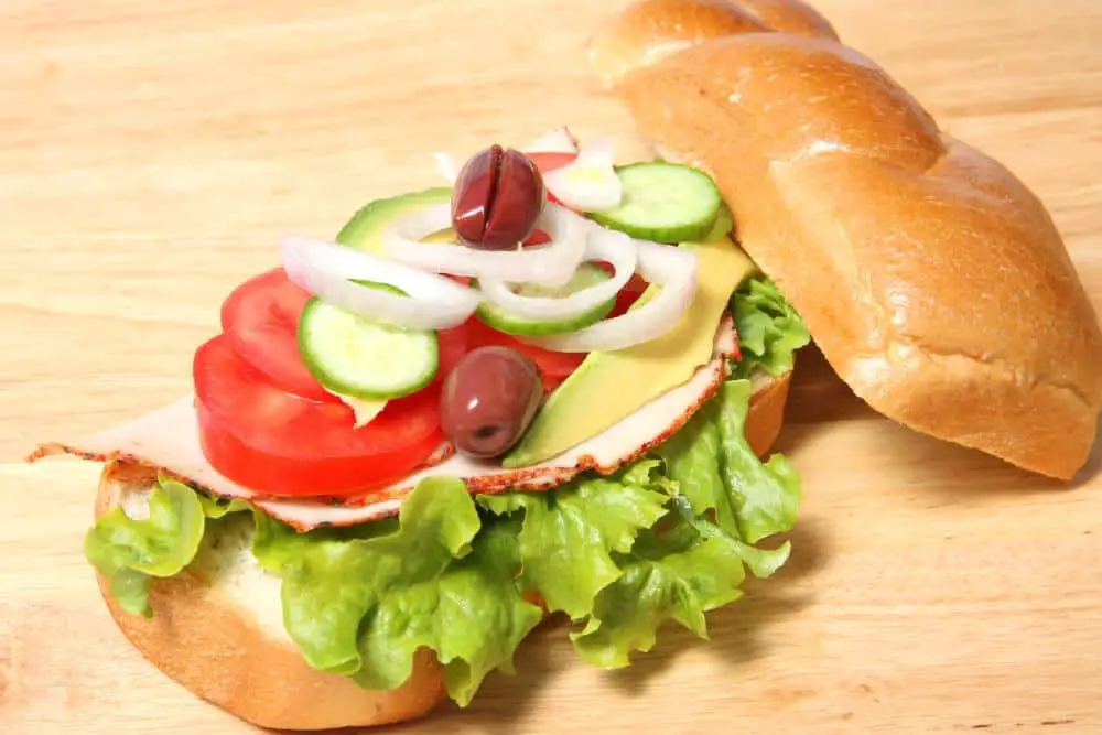 Turkey pastrami sandwich
